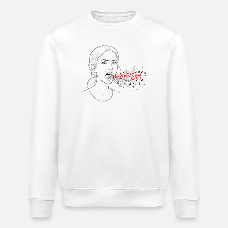 Meme: Prezempasam Prezem Pasam Rosalia Polnisch - Stanley/Stella Unisex Bio-Sweatshirt ROLLER - Weiß