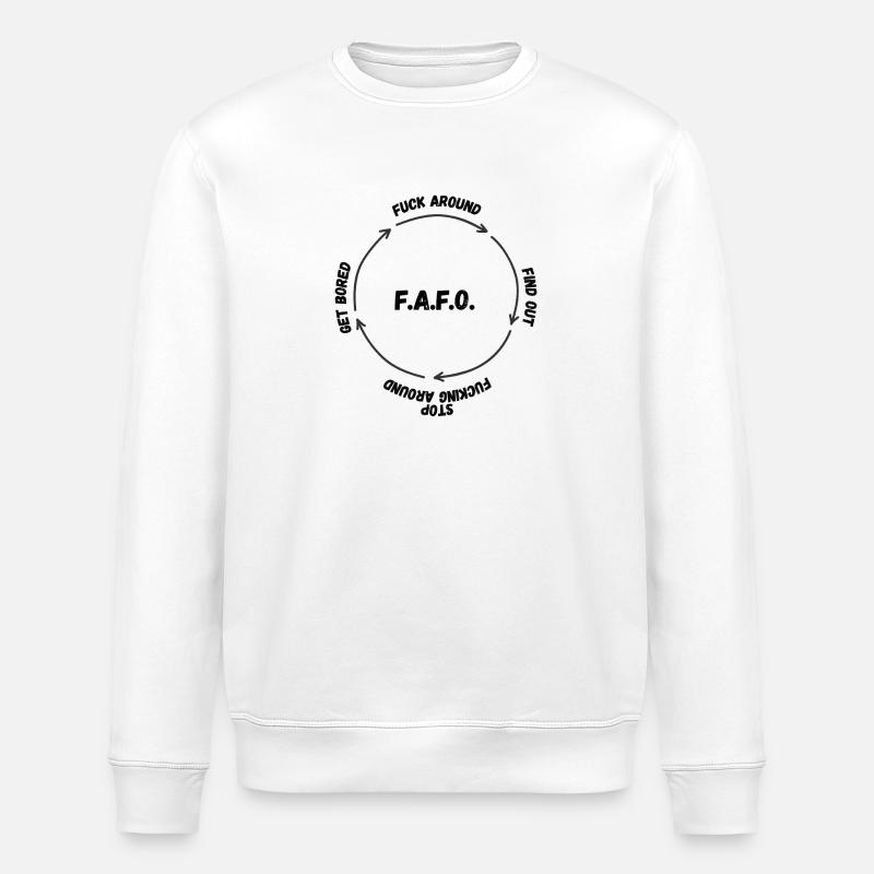 FAFO du cercle de flux - Sweat bio ROLLER Stanley/Stella Unisexe - blanc