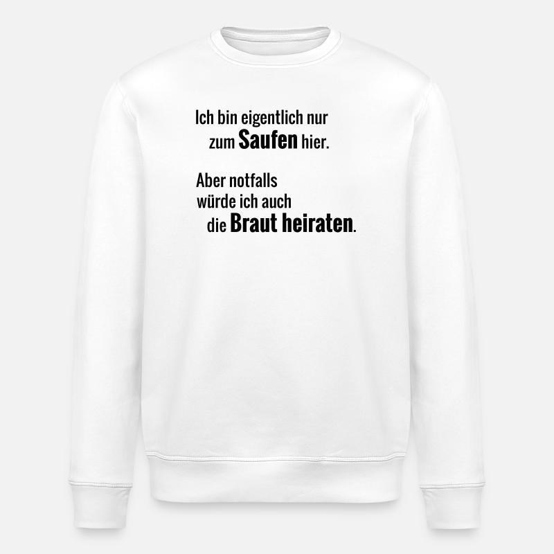 Braut heiraten - Stanley/Stella Unisex Bio-Sweatshirt ROLLER - Weiß