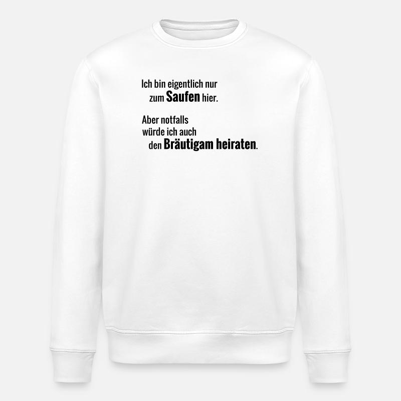 Braeutigam heiraten - Stanley/Stella Unisex Bio-Sweatshirt ROLLER - Weiß