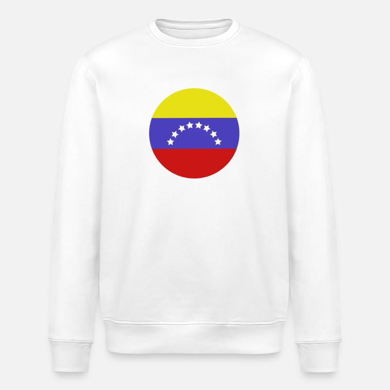 Drapeau rond du Venezuela - Sweat bio ROLLER Stanley/Stella Unisexe - blanc