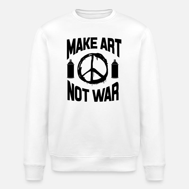 Make Art Not War – Friedens-Graffiti-Spraydose - Stanley/Stella Unisex Bio-Sweatshirt ROLLER - Weiß