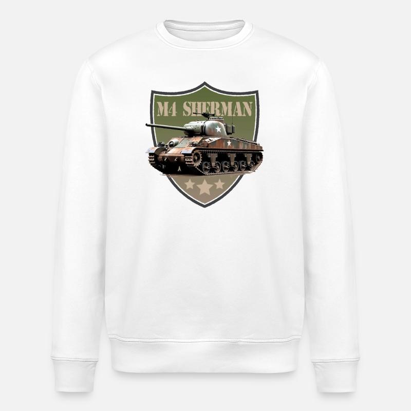 Blason du char M4 Sherman - Sweat bio ROLLER Stanley/Stella Unisexe - blanc