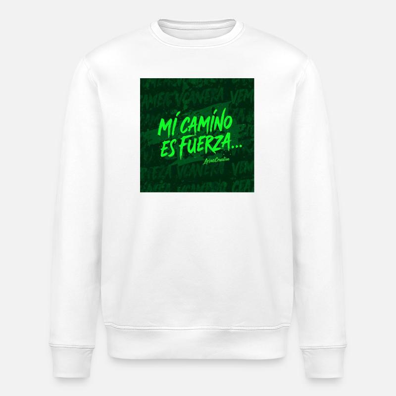 My path is strength - Stanley/Stella ROLLER Unisex Organic Sweatshirt - white