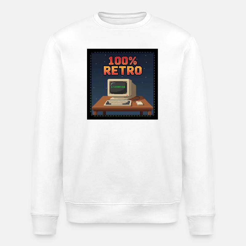 100 % rétro - Sweat bio ROLLER Stanley/Stella Unisexe - blanc