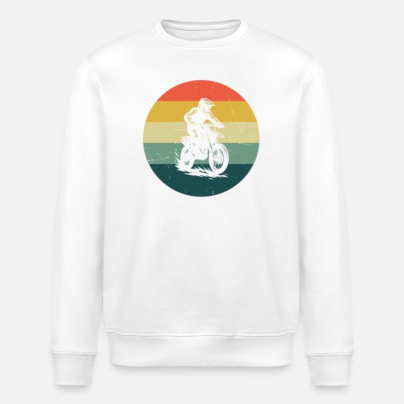 Klare Motocross Botschaft - Stanley/Stella Unisex Bio-Sweatshirt ROLLER - Weiß