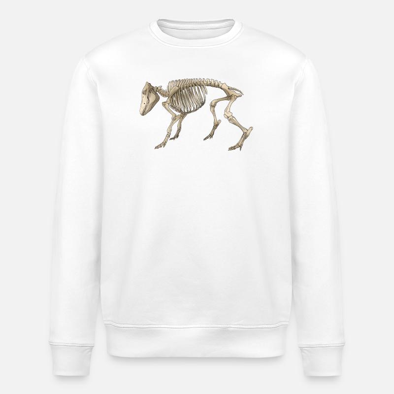 Illustration Boar Skeleton - Stanley/Stella Unisex Bio-Sweatshirt ROLLER - Weiß