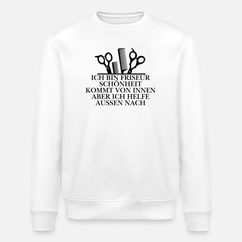 Design de coiffeur drôle - Sweat bio ROLLER Stanley/Stella Unisexe - blanc