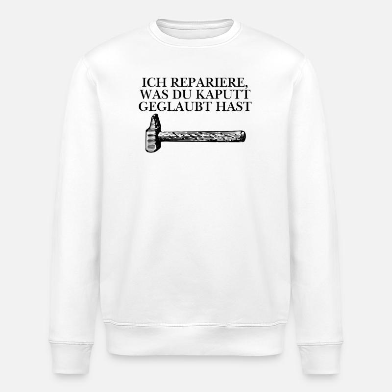 Handwerker Design - Stanley/Stella Unisex Bio-Sweatshirt ROLLER - Weiß