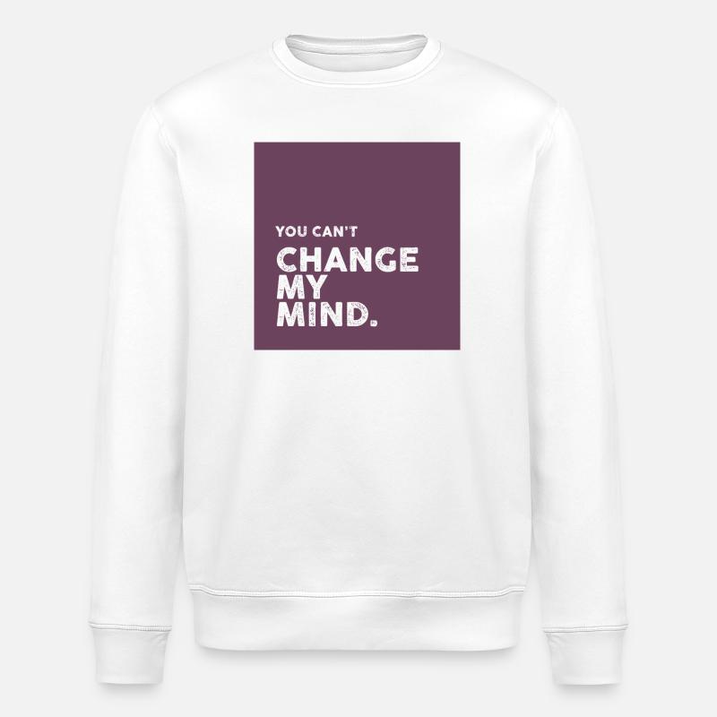 Unbending - My opinion is rock solid - Stanley/Stella ROLLER Unisex Organic Sweatshirt - white