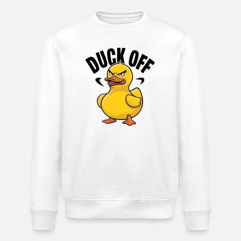 Duck off – Lustige Enten-Memes - Stanley/Stella Unisex Bio-Sweatshirt ROLLER - Weiß
