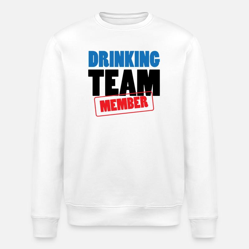 Drinking Team Member / Alcohol - Stanley/Stella ROLLER Unisex Organic Sweatshirt - white