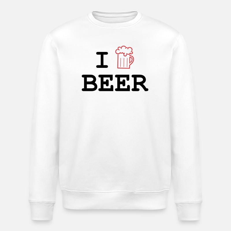 Ich mag Bier / Alkohol - Stanley/Stella Unisex Bio-Sweatshirt ROLLER - Weiß