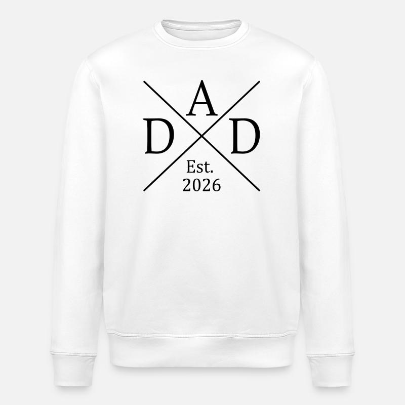 Dad Est. 2026 - Stanley/Stella Unisex Bio-Sweatshirt ROLLER - Weiß