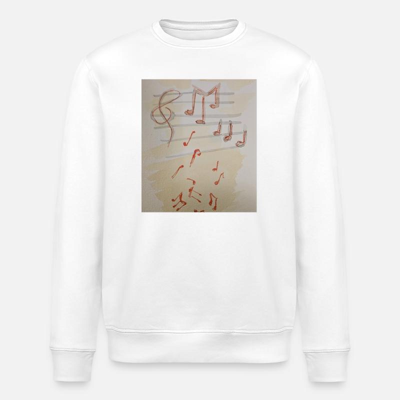 Impression de billet rouge - Sweat bio ROLLER Stanley/Stella Unisexe - blanc