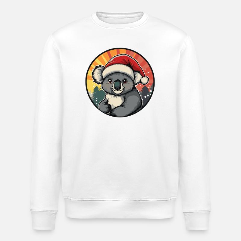 Koala Weihnachtssammler - Stanley/Stella Unisex Bio-Sweatshirt ROLLER - Weiß