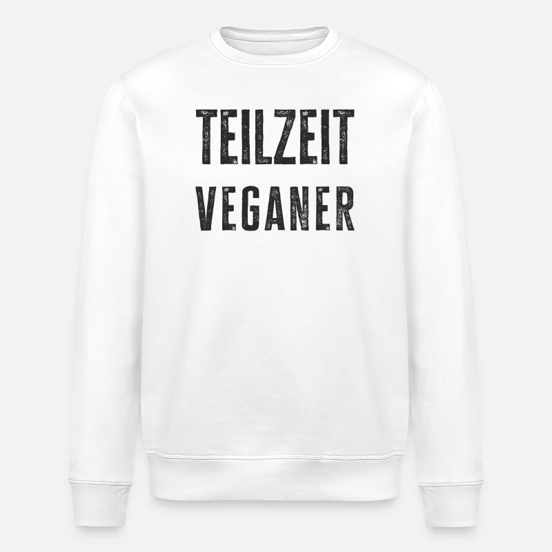 Teilzeit Veganer Stempel-Design - Stanley/Stella Unisex Bio-Sweatshirt ROLLER - Weiß