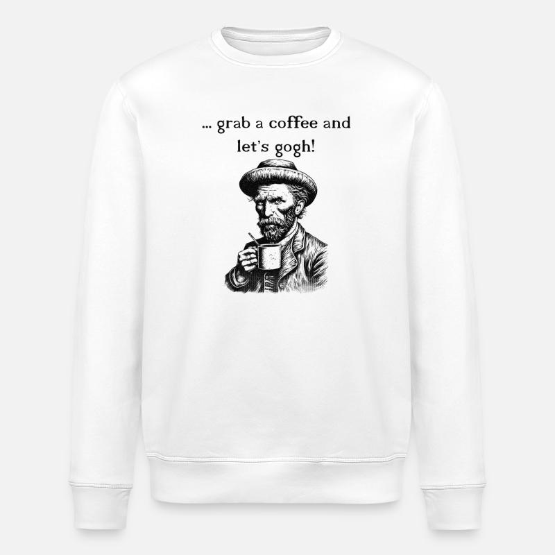 Van Gogh Coffee - Sweat bio ROLLER Stanley/Stella Unisexe - blanc