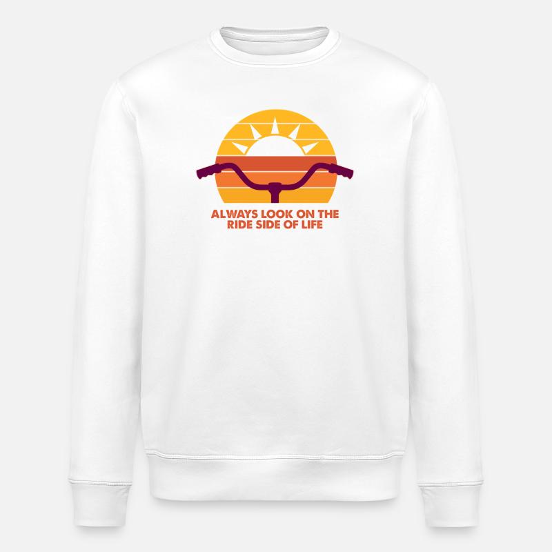 Sonnige Rad-Vibes - Immer die Ride-Side! - Stanley/Stella Unisex Bio-Sweatshirt ROLLER - Weiß