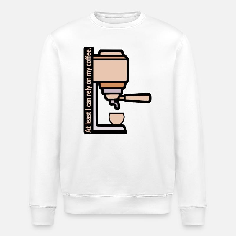 Comptez sur mon café - Sweat bio ROLLER Stanley/Stella Unisexe - blanc