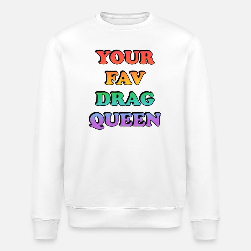 Dein Lieblings-Drag-Queen-Regenbogen - Stanley/Stella Unisex Bio-Sweatshirt ROLLER - Weiß