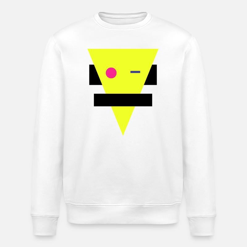 Neon Geometrische Silhouette - Stanley/Stella Unisex Bio-Sweatshirt ROLLER - Weiß