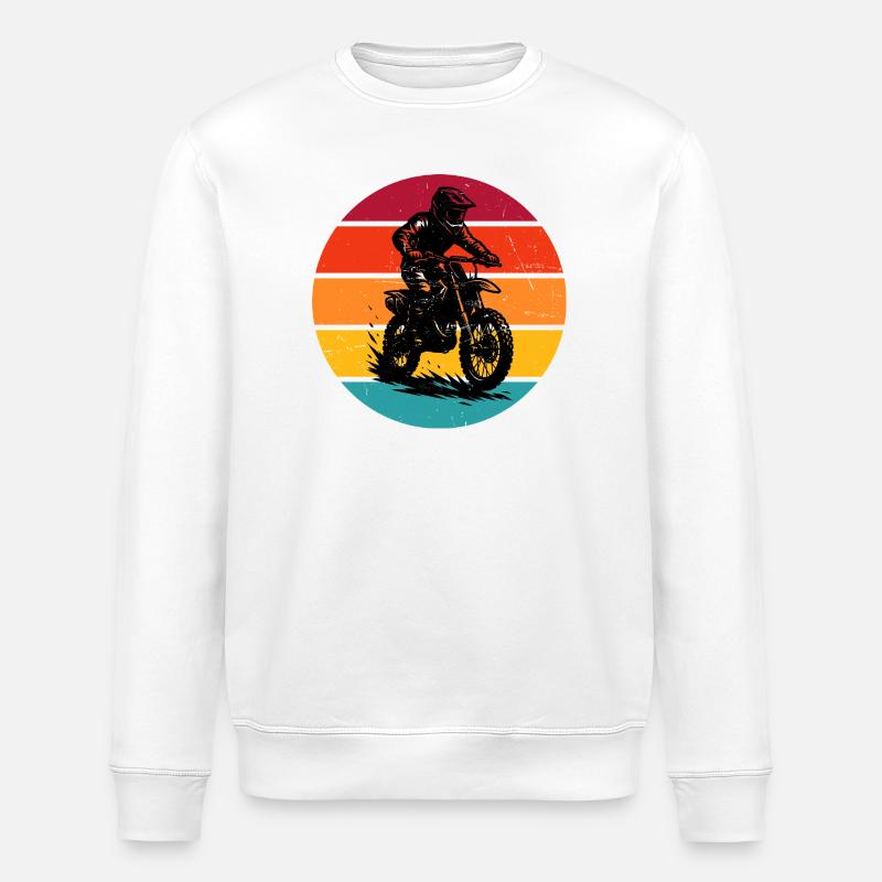 Kurz und klar Motocross - Stanley/Stella Unisex Bio-Sweatshirt ROLLER - Weiß