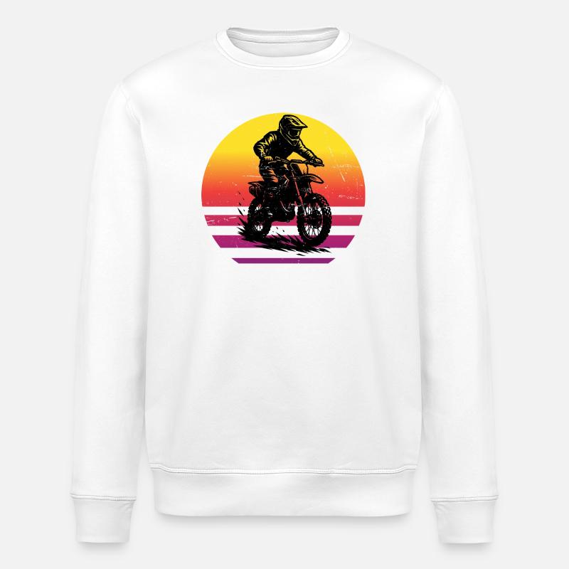 Direkte Motocross Aussage - Stanley/Stella Unisex Bio-Sweatshirt ROLLER - Weiß