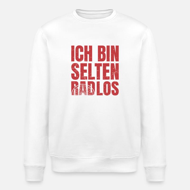  Fahrrad Spruch - Stanley/Stella Unisex Bio-Sweatshirt ROLLER - Weiß