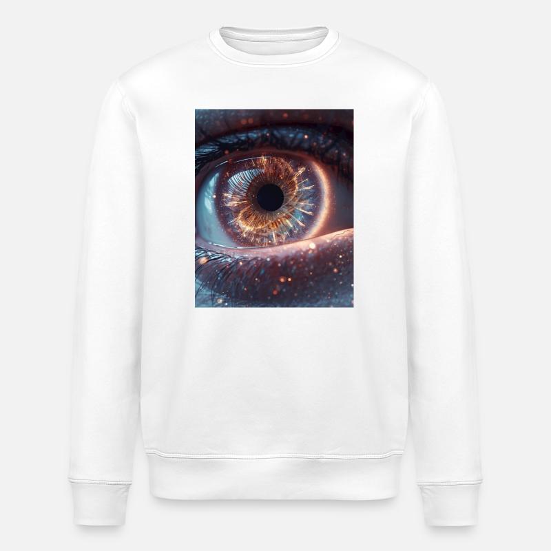 Feu de l’Œil Cosmique - Sweat bio ROLLER Stanley/Stella Unisexe - blanc