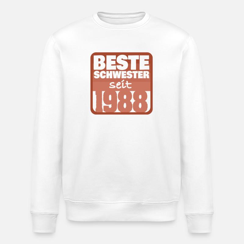 Siblings 1988 - Stanley/Stella ROLLER Unisex Organic Sweatshirt - white