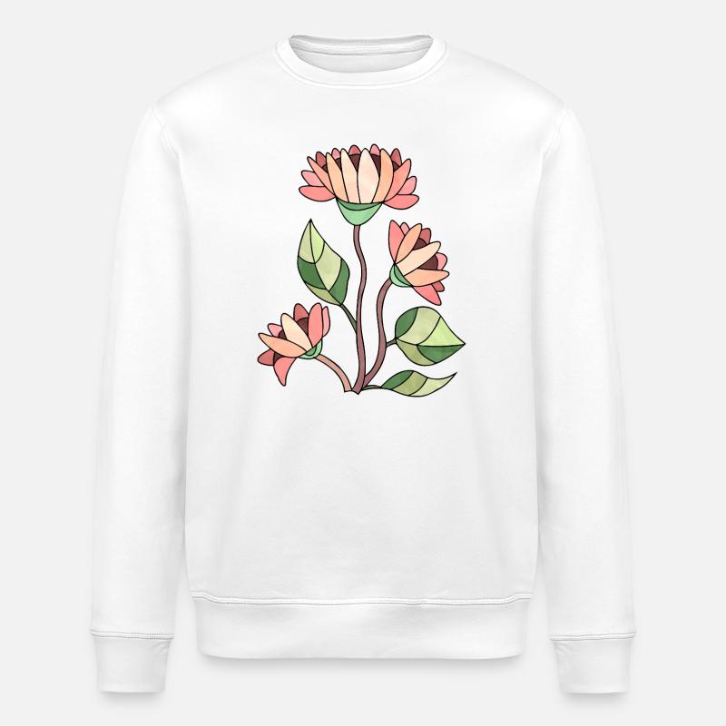 Fleur - Sweat bio ROLLER Stanley/Stella Unisexe - blanc