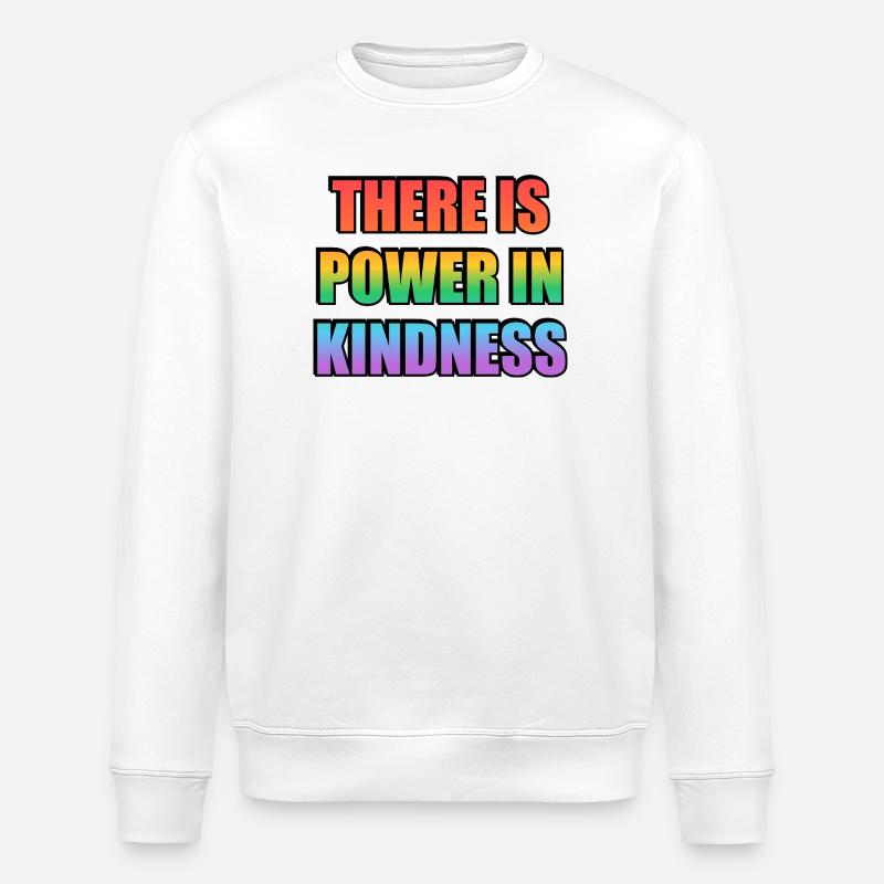 Kraft in Freundlichkeit Regenbogen - Stanley/Stella Unisex Bio-Sweatshirt ROLLER - Weiß