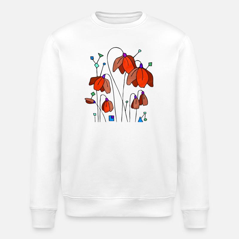 Fleur - Sweat bio ROLLER Stanley/Stella Unisexe - blanc