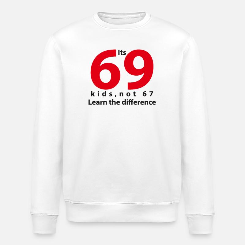 its_69 note 67 black - Stanley/Stella ROLLER Unisex Organic Sweatshirt - white