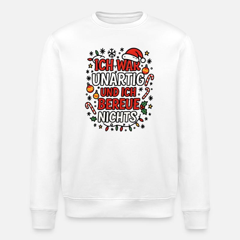 Noël - Sweat bio ROLLER Stanley/Stella Unisexe - blanc