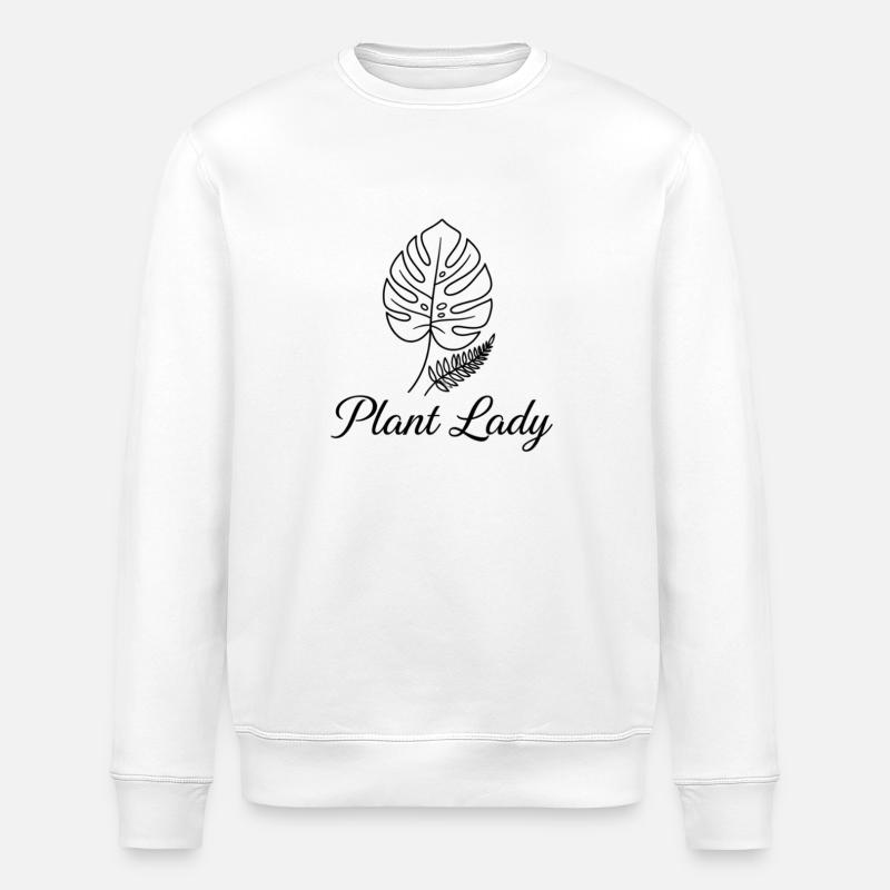 Tropenblattpflanzen-Dame - Stanley/Stella Unisex Bio-Sweatshirt ROLLER - Weiß
