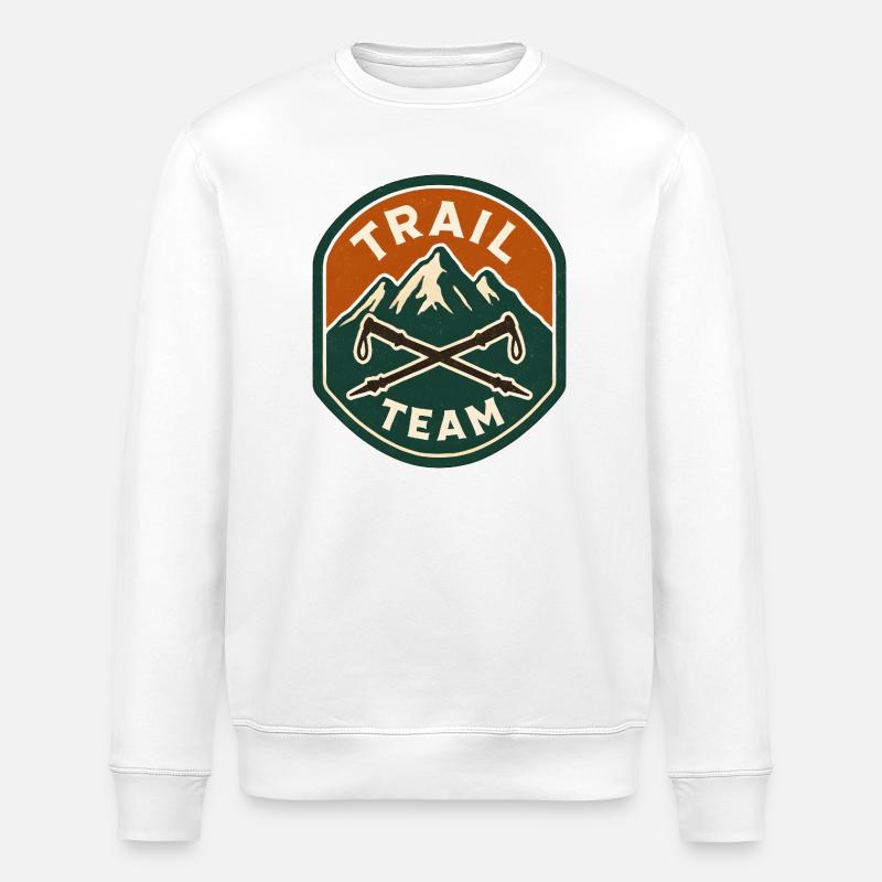 Trail Team Mountain Patch - Sweat bio ROLLER Stanley/Stella Unisexe - blanc