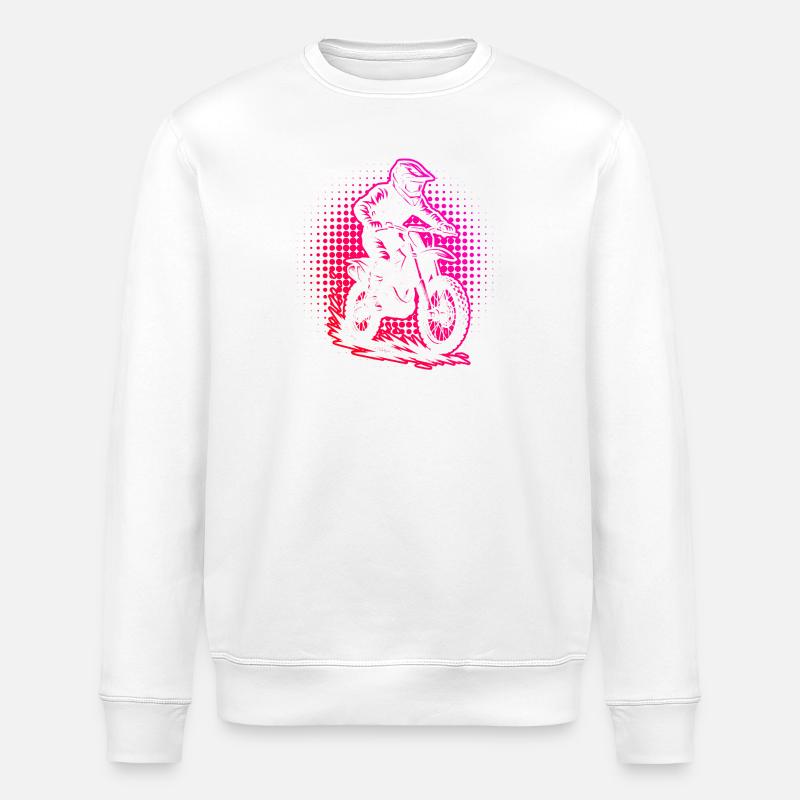 Direct Motocross Statement - Stanley/Stella ROLLER Unisex Organic Sweatshirt - white