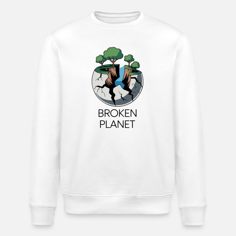 Cracked Planet Öko-Szene - Stanley/Stella Unisex Bio-Sweatshirt ROLLER - Weiß