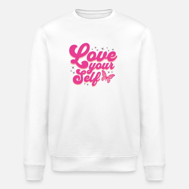 Love your Self Liebe Dich selber - Stanley/Stella Unisex Bio-Sweatshirt ROLLER - Weiß