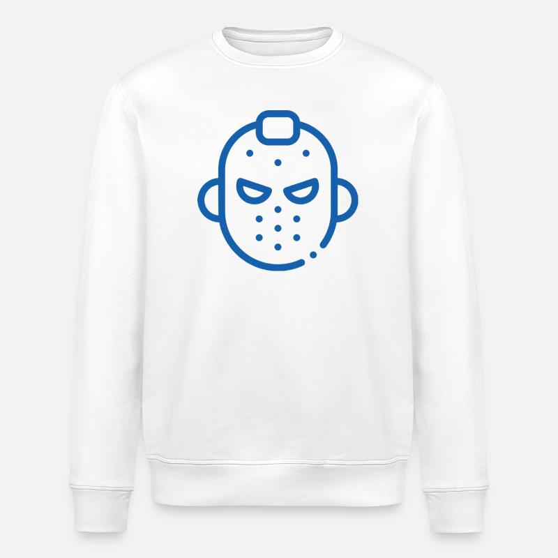 Maskikon Eishockey - Stanley/Stella Unisex Bio-Sweatshirt ROLLER - Weiß