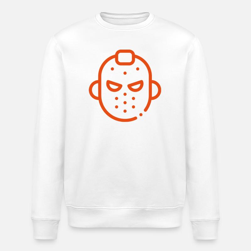 Maskikon Eishockey - Stanley/Stella Unisex Bio-Sweatshirt ROLLER - Weiß