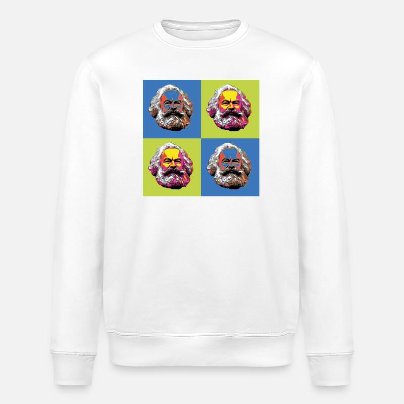 Karl Marx & Kommunismus & Kommunist - Stanley/Stella Unisex Bio-Sweatshirt ROLLER - Weiß