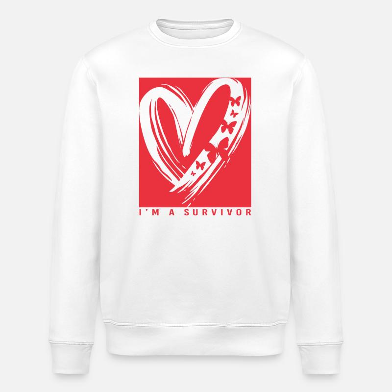 Schlaganfall Hirnschlag - Stanley/Stella Unisex Bio-Sweatshirt ROLLER - Weiß