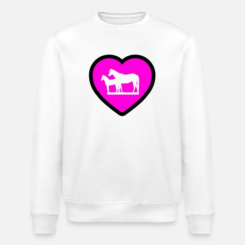 Pferde - Stanley/Stella Unisex Bio-Sweatshirt ROLLER - Weiß