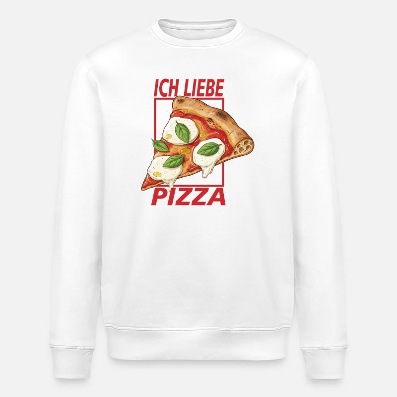 J’adore la pizza - Sweat bio ROLLER Stanley/Stella Unisexe - blanc