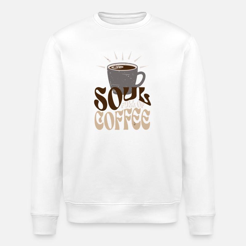 Amateurs de café - Diction - Sweat bio ROLLER Stanley/Stella Unisexe - blanc