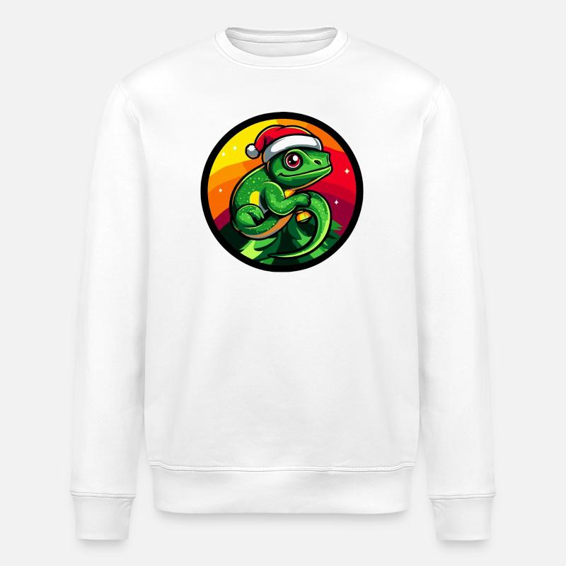 Noël du Père Noël Grenouille - Sweat bio ROLLER Stanley/Stella Unisexe - blanc