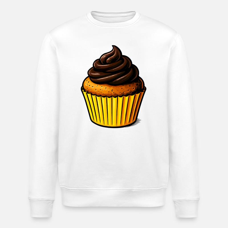 Illustration de cupcakes au chocolat - Sweat bio ROLLER Stanley/Stella Unisexe - blanc